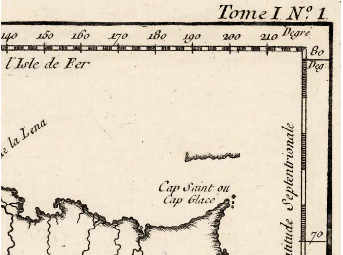Detail at full size: the sheet number Tome I, no. 1 in the upper right corner
