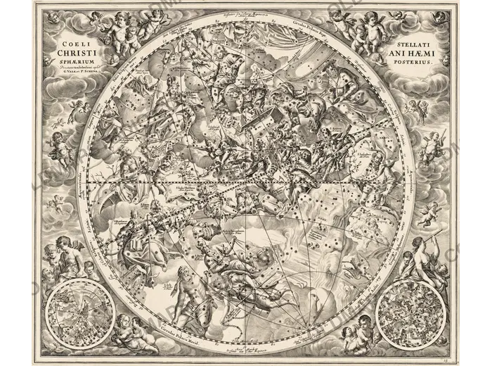 Antique Star Chart 1708 — Coelistellati Christiani