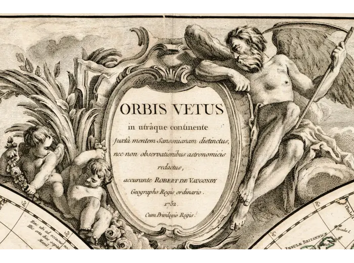 Title cartouche of Orbis Vetus at 1:1