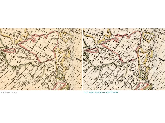 The 1757 western planisphere before and after restoration