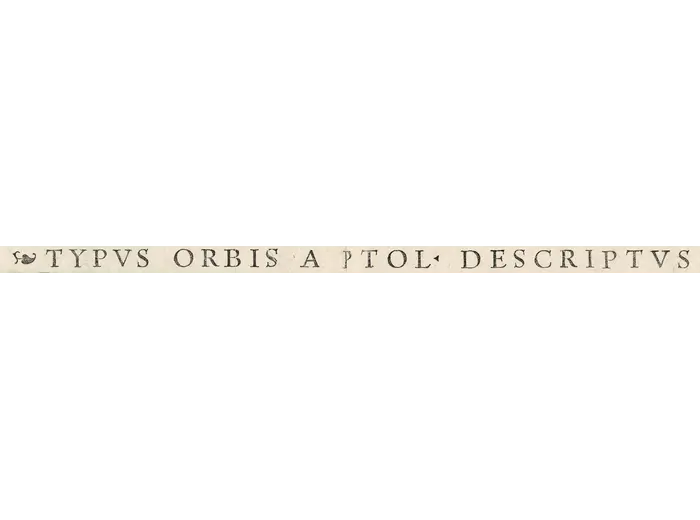 The title banner Typvs orbis a Ptol. descriptus at 1:1