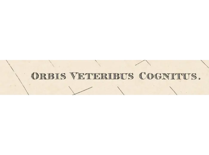 Title banner of Orbis veteribus cognitus, 1818