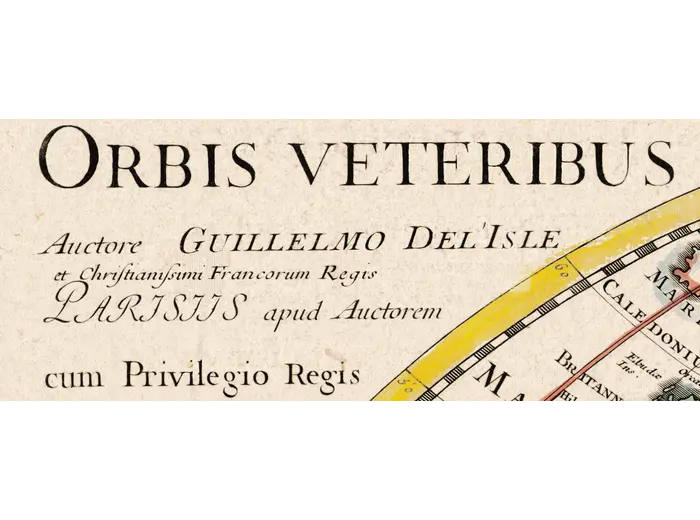 Title banner of Delisle, Orbis veteribus noti, 1714