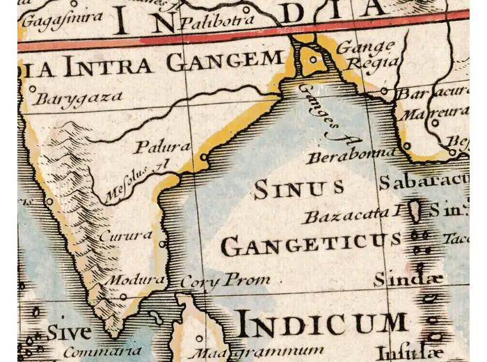 India and Taprobana on the 1714 Delisle map