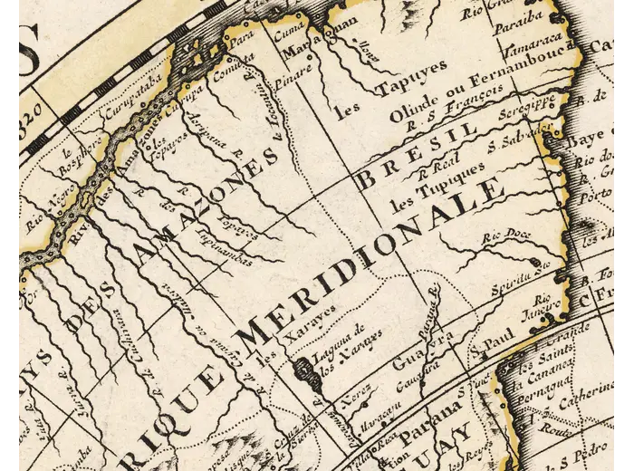 Detail at full size: South America and the Strait of Magellan