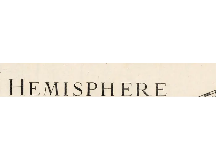 Title banner of the Delisle 1724 western hemisphere