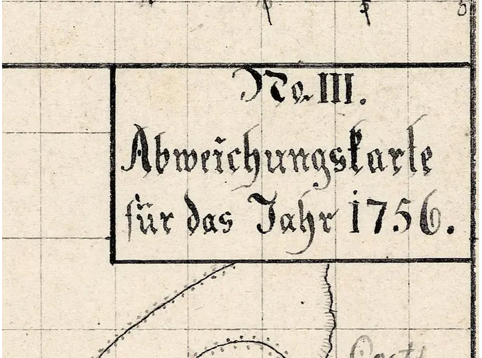 Detail at full size: the title of the 1756 chart