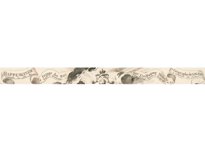 Detail at full size: the title cartouche Mappemonde a l'usage du Roy
