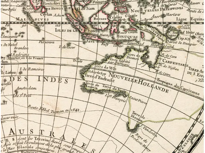 Detail at full size: Nouvelle Hollande and the East Indies