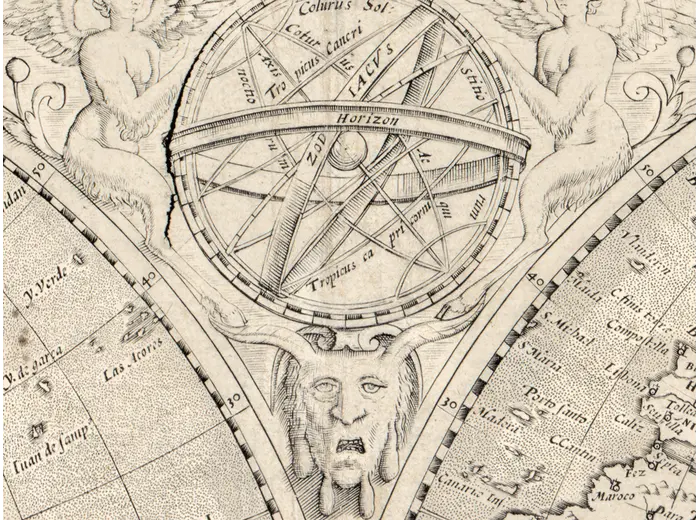 Stara mapa świata 1602 — Mercator i Hondius, Orbis Terrae — detal 5