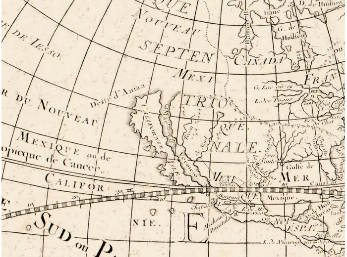 Antique World Map 1652 — Sanson, L'Hydrographie — detail 3: detail california as island