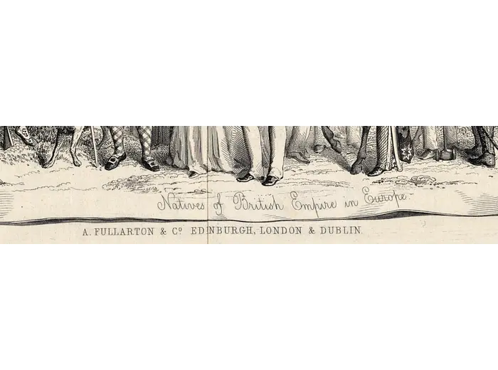 Mappa antica del mondo 1850 ca. — Bartholomew, Impero britannico — dettaglio 2