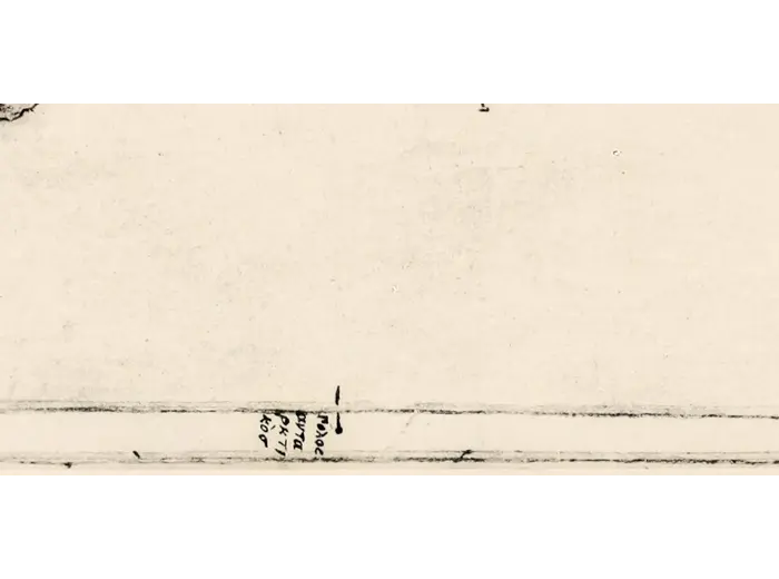 Antique World Map c. 1508 — Egerton Portolan Atlas, Plate 14 — detail 7: lower note