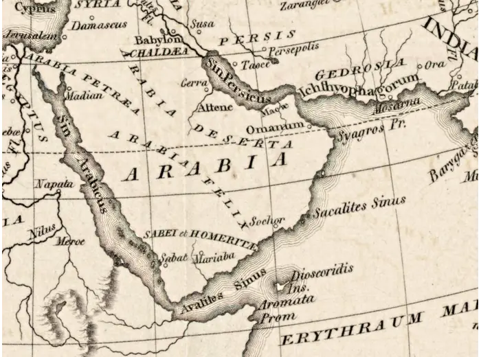 Oude wereldkaart 1826 — Tanner, Terra Veteribus Nota — detail 7