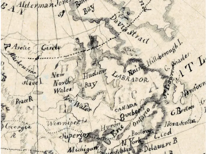 Oude wereldkaart 1810 — Elizabeth Knight, Map of the World — detail 3