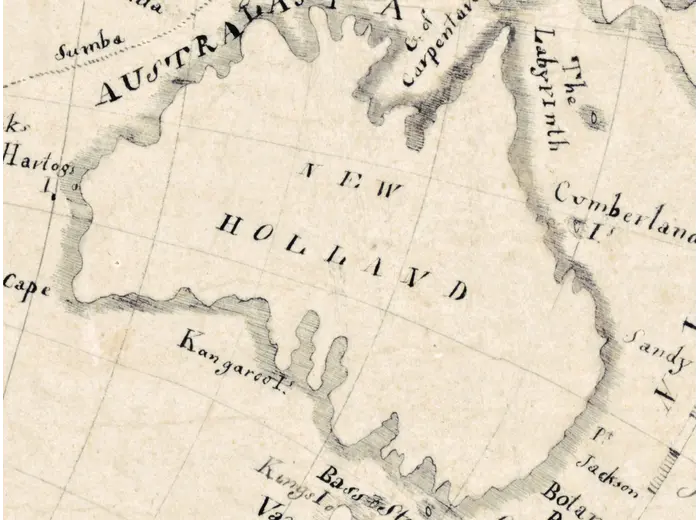 Oude wereldkaart 1810 — Elizabeth Knight, Map of the World — detail 7
