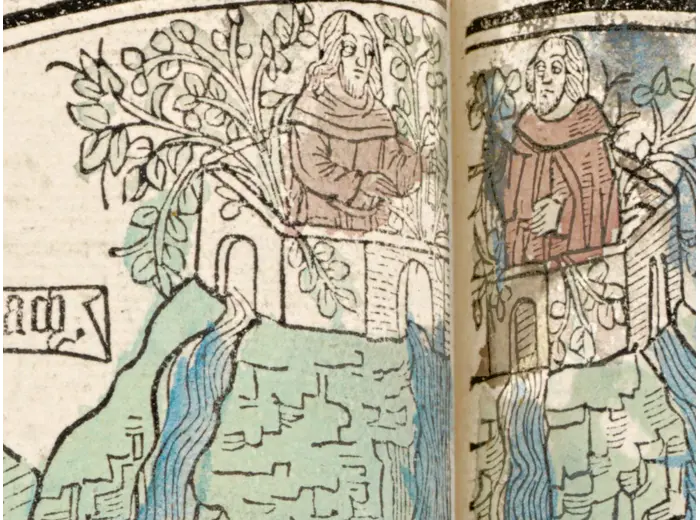 Oude wereldkaart ca. 1488 — Le Rouge, La mer des hystoires — detail 3