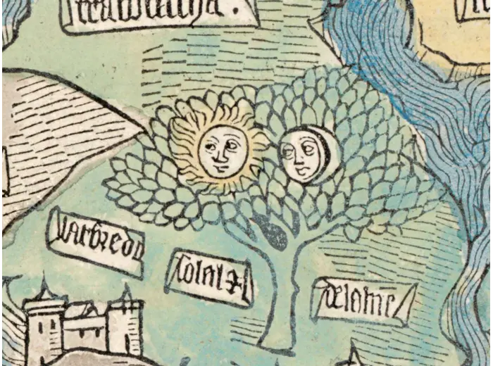 Oude wereldkaart ca. 1488 — Le Rouge, La mer des hystoires — detail 4