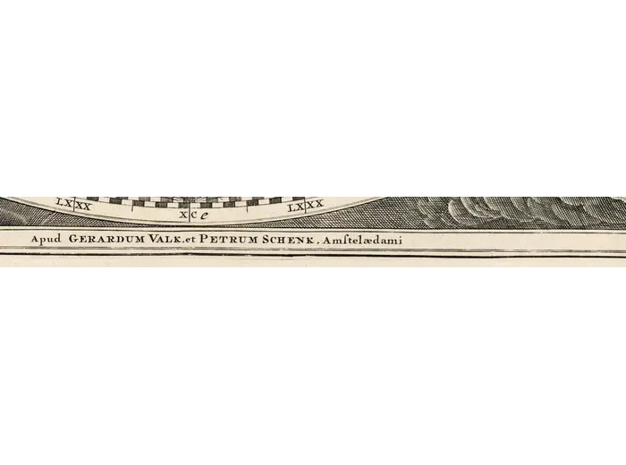 Antique Star Chart 1708 — Haemisphaeria Sphaerarum — detail 2: imprint valk schenk