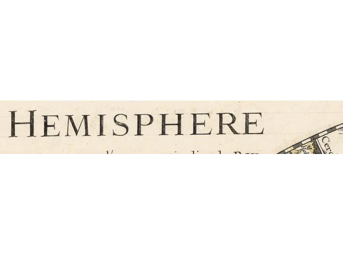 Mapamundi antiguo 1724 — Delisle, Hemisphere Oriental — detalle 1