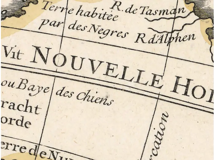 Mapamundi antiguo 1724 — Delisle, Hemisphere Oriental — detalle 7