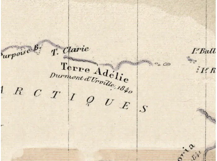 Alte Weltkarte 1873 — Vivien de Saint-Martin, Planisphère, Mercator — Detail 5