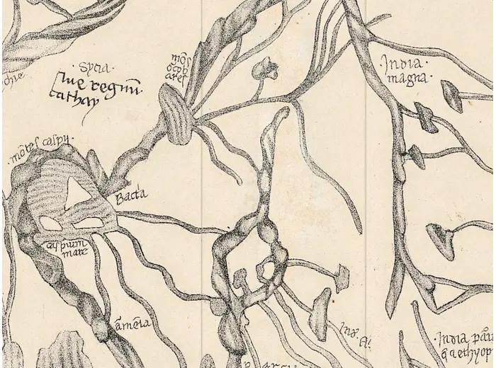 Stara mapa świata — mapa Sanuda, faksymile Jomarda