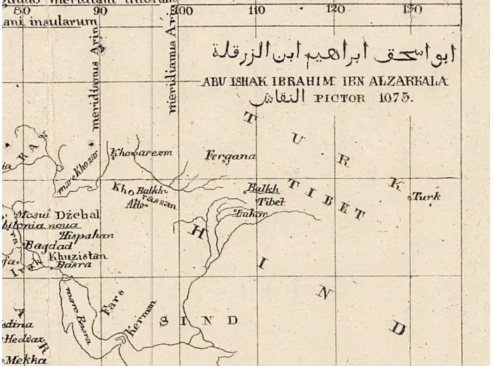 Oude wereldkaart 10e eeuw — Istakhri en Ibn Hawqal, Lelewel 1852 — detail 7