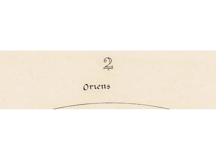 Old World Map — Mappemonde de Leipzig, Jomard's Monuments — detail 1: oriens sheet number