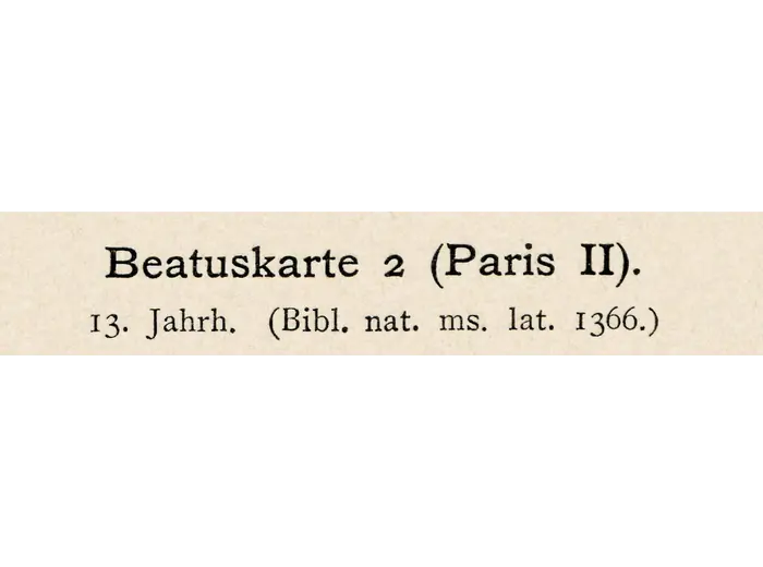 Stara mapa świata — mapa Beatusa Paris II, faksymile Millera 1895, tabl. 2 — detal 1