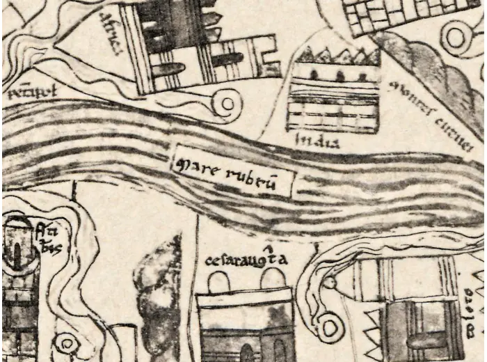 Stara mapa świata — mapa Beatusa Paris II, faksymile Millera 1895, tabl. 2 — detal 4