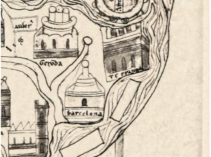 Stara mapa świata — mapa Beatusa Paris II, faksymile Millera 1895, tabl. 2 — detal 6