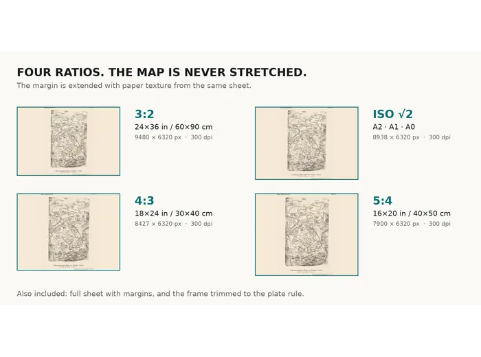 Stara mapa Azji ok. 1150 — mapa Hieronima, faksymile Millera 1895, tabl. 11 — rozmiary druku w 300 dpi