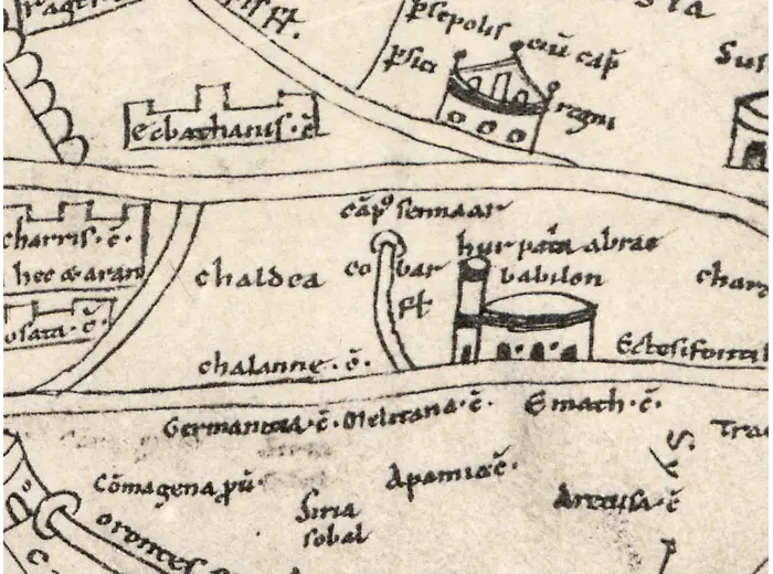 Stara mapa Azji ok. 1150 — mapa Hieronima, faksymile Millera 1895, tabl. 11 — detal 3