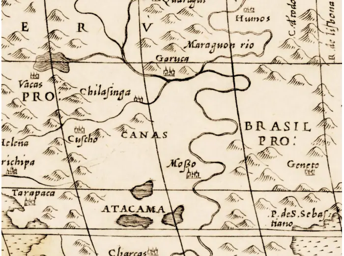 Alte Weltkarte 1570 — Donato Bertelli, Universale Descrittione — Detail 4