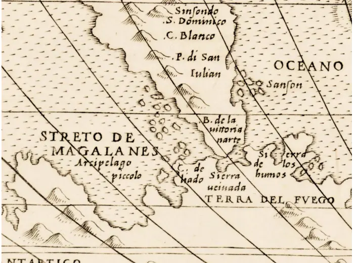 Alte Weltkarte 1570 — Donato Bertelli, Universale Descrittione — Detail 7