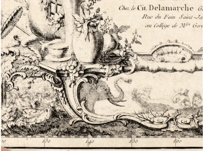 Stara mapa świata 1786 — Delamarche, Mappe Monde z podróżami Cooka — detal 5