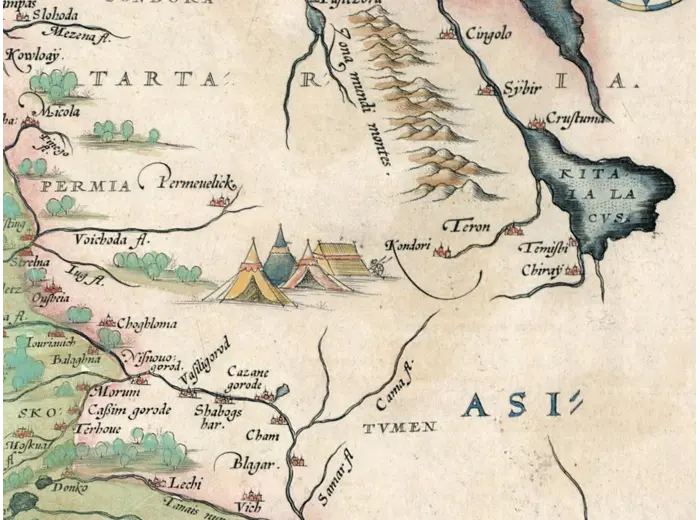 Oude kaart van Europa 1570 — Ortelius, Europae — detail 4