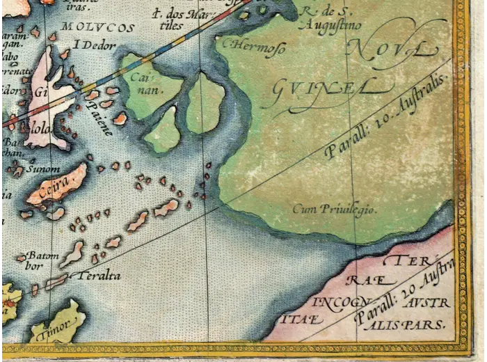 Oude kaart van Azië 1570 — Ortelius, Asiae Nova Descriptio — detail 2