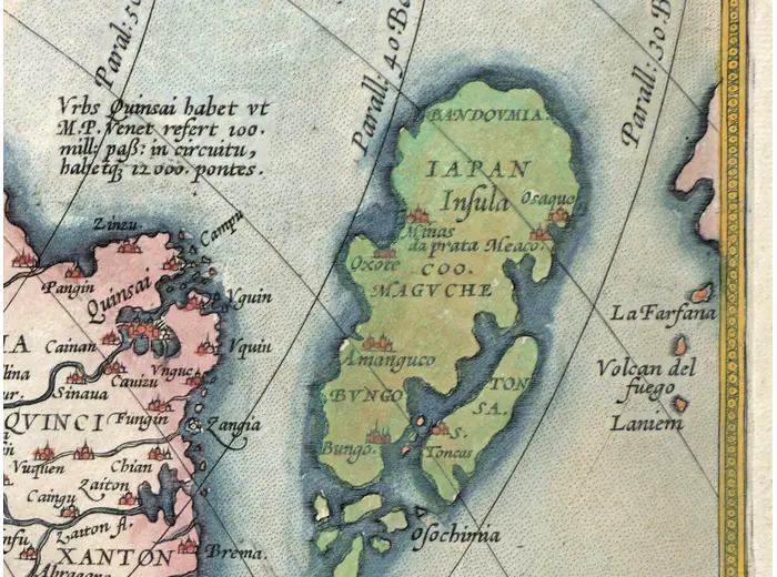 Oude kaart van Azië 1570 — Ortelius, Asiae Nova Descriptio — detail 7