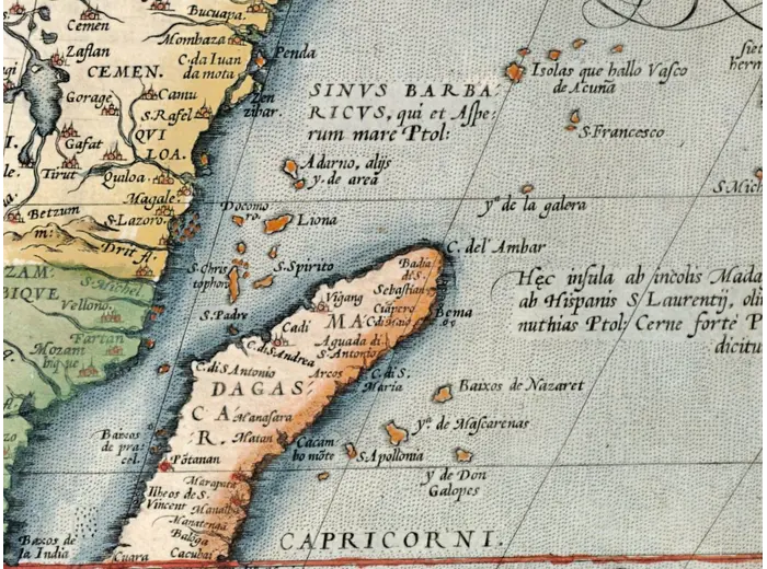 Oude kaart van Afrika 1570 — Ortelius, Africae Tabula Nova — detail 4