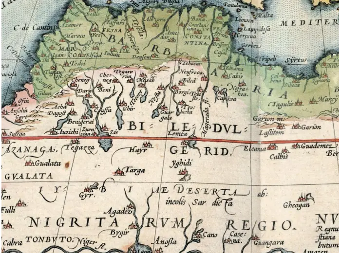 Oude kaart van Afrika 1570 — Ortelius, Africae Tabula Nova — detail 6