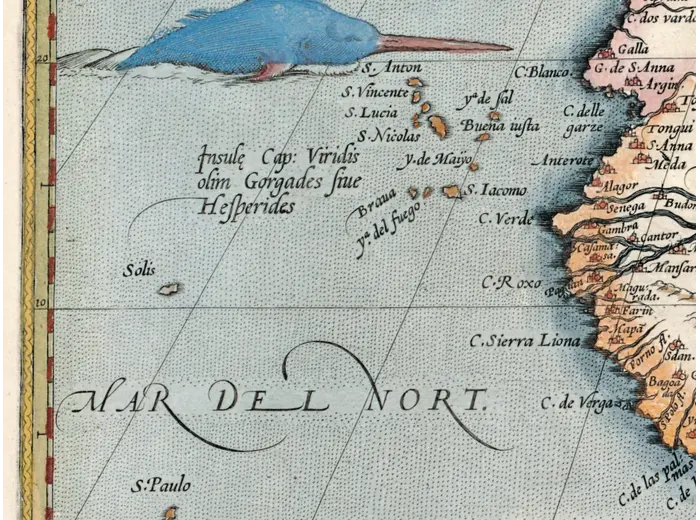 Oude kaart van Afrika 1570 — Ortelius, Africae Tabula Nova — detail 7