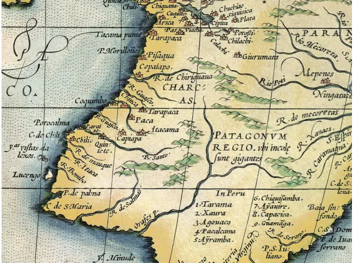 Oude kaart van Amerika 1570 — Ortelius, Americae sive Novi Orbis — detail 4